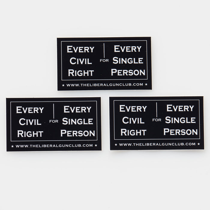 Civil Rights Sticker Black - 3 Pack