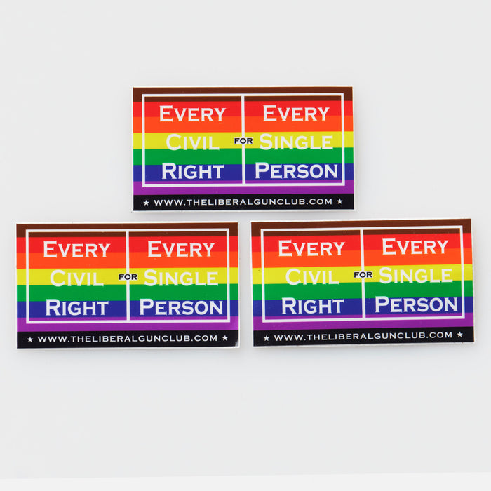 Civil Rights Sticker - Fabulously Flamboyant Pride - 3 Pack